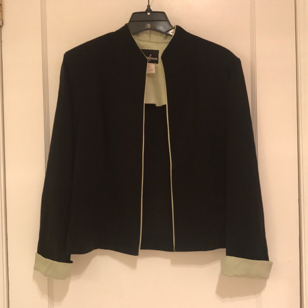 Lime green and black ladies jacket